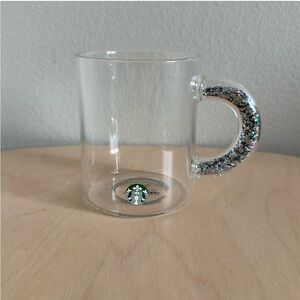 Starbucks Glass Mug with Sparkling Handle
